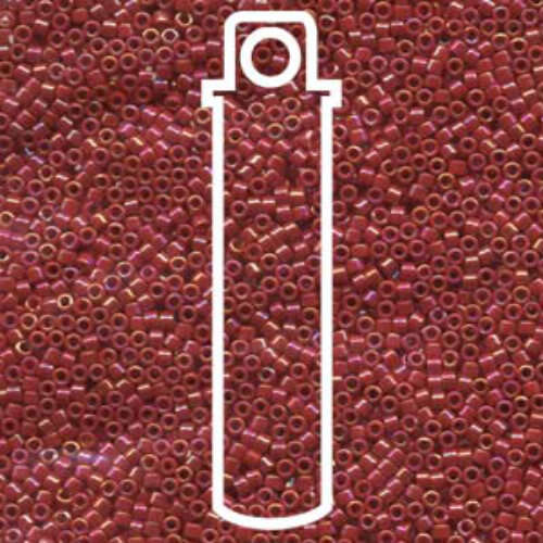 Miyuki 15/0 Delica Bead - DBS0162 - Opaque Red AB - 7gm Tube