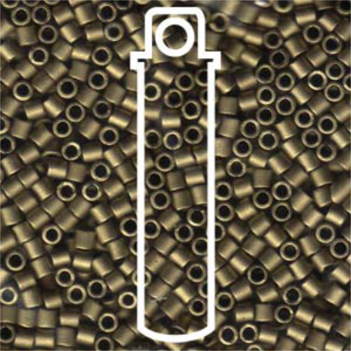 Miyuki 8/0 Delica Bead - DBL-0322 - Matte Metallic Gold - 6.8gm Tube