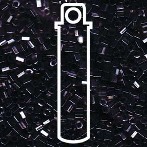 Miyuki 8/0 Delica Hex Cut Bead - DBLC-0001 - Gunmetal - 6.8gm Tube