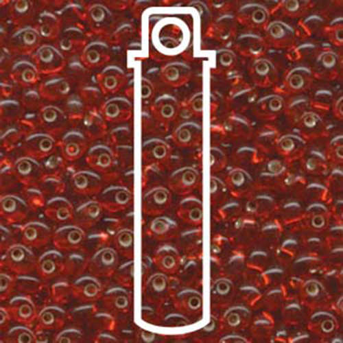 Miyuki 4mm Magatama Bead - MA4-11 - Silver Lined Ruby - 24gm Tube