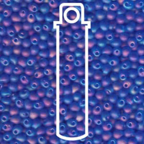 Miyuki 3.4mm Drop Bead - DP-9150FR - Matte Transparent Sapphire Blue AB - 25gm Tube