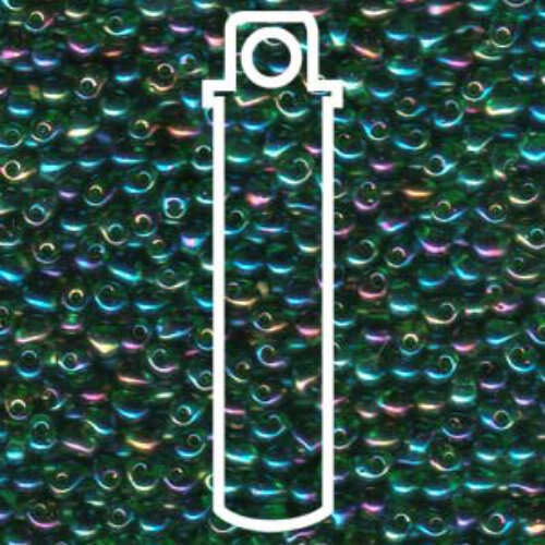 Miyuki 3.4mm Drop Bead - DP-9179 - Transparent Green AB - 25gm Tube