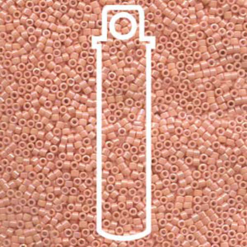 Miyuki 10/0 Delica Bead - DBM0207 - Opaque Peach Luster - 7gm Tube