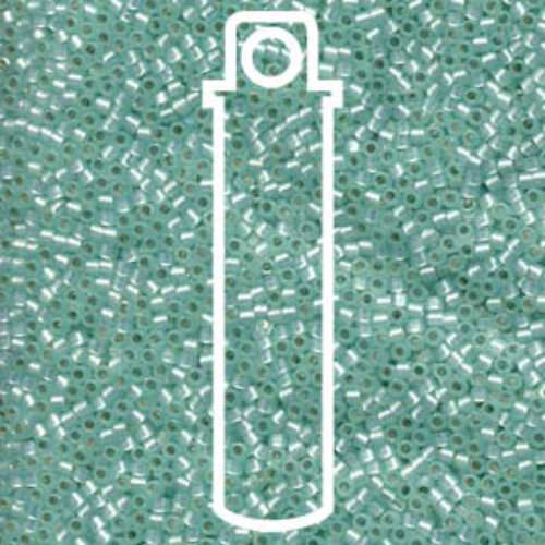 Miyuki 10/0 Delica Bead - DBM0626 - Silver Lined Light Mint Green Alabaster - 7gm Tube