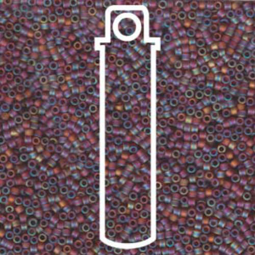 Miyuki 10/0 Delica Bead - DBM0853 - Matte Light Brown AB - 7gm Tube