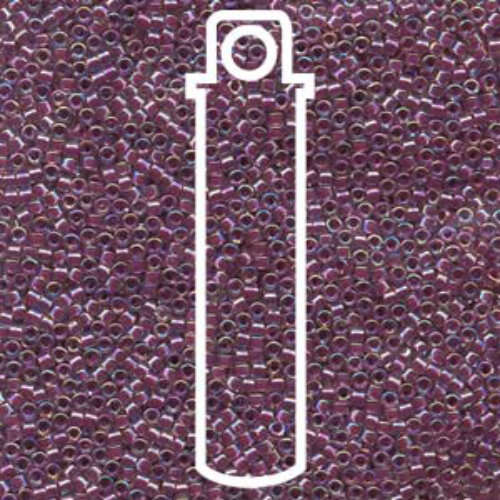 Miyuki 10/0 Delica Bead - DBM0056 - Lined Magenta AB - 7gm Tube