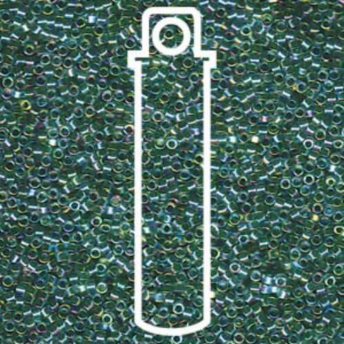 Miyuki 10/0 Delica Bead - DBM0060 - Lined Lime AB - 7gm Tube