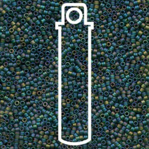 Miyuki 10/0 Delica Bead - DBM0859 - Matte Emerald AB - 7gm Tube