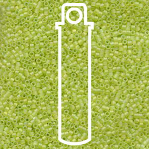 Miyuki 10/0 Delica Bead - DBM0860 - Matte Transparent Chartreuse AB - 7gm Tube