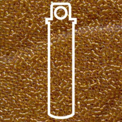 Miyuki 10/0 Delica Bead - DBM0065 - Lined Topaz AB - 7gm Tube