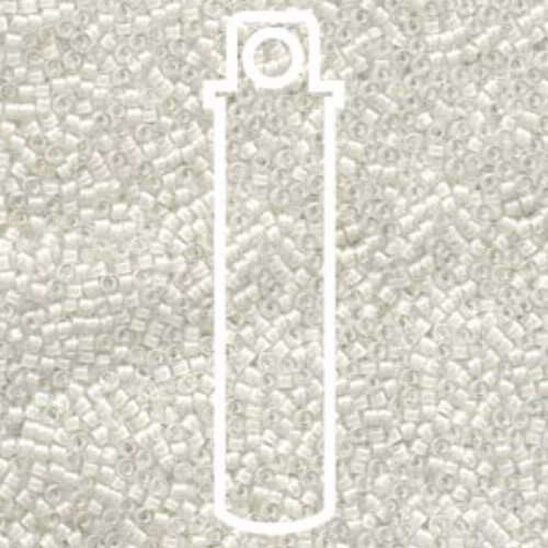Miyuki 10/0 Delica Bead - DBM0066 - Lined White AB - 7gm Tube