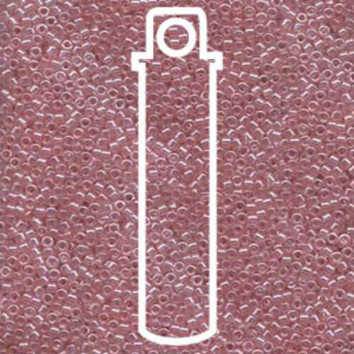 Miyuki 10/0 Delica Bead - DBM0106 - Transparent Pink Luster - 7gm Tube