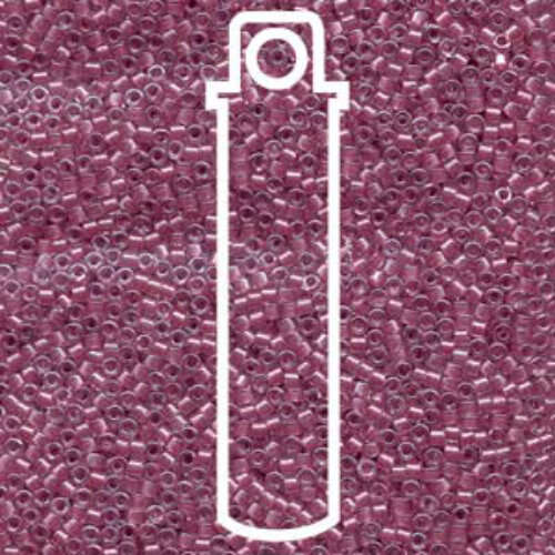 Miyuki 10/0 Delica Bead - DBM0902 - Sparkling Rose Lined Crystal - 7gm Tube