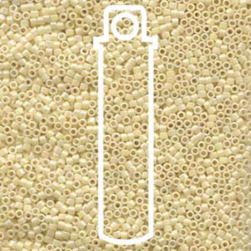 Miyuki 10/0 Delica Bead - DBM0157 - Opaque Cream AB - 7gm Tube