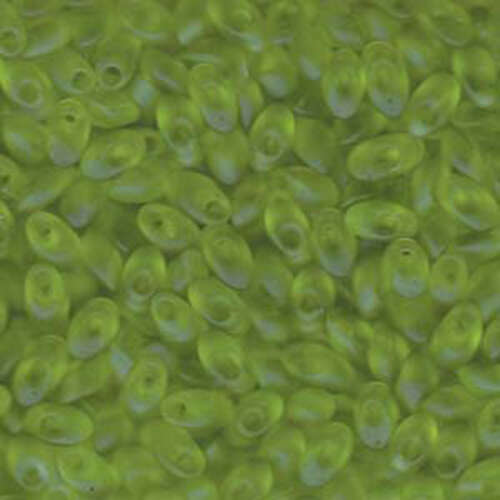 Miyuki 7mm Long Magatama Bead - LMA-143F - Transparent Matte Chartreuse - 100gm Bag