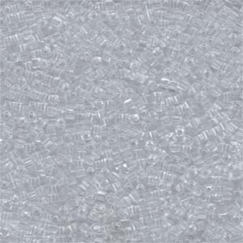 Miyuki 1.8mm (SB18) Square Bead - SB18-131 - Crystal - 100gm Bag