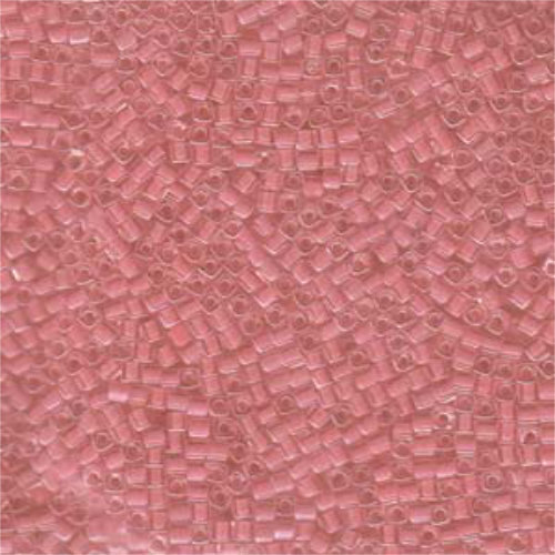 Miyuki 1.8mm (SB18) Square Bead - SB18-204 - Baby Pink Lined Crystal - 100gm Bag