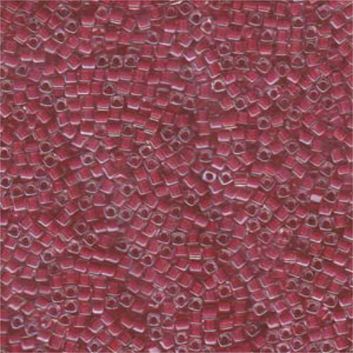 Miyuki 1.8mm (SB18) Square Bead - SB18-208 - Carnation Pink Lined Crystal - 100gm Bag