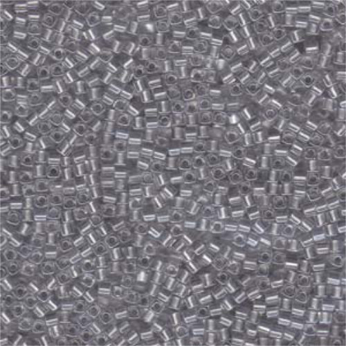 Miyuki 1.8mm (SB18) Square Bead - SB18-242 - Sparkly Pewter Lined Crystal - 100gm Bag
