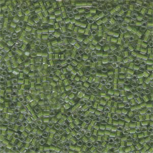 Miyuki 1.8mm (SB18) Square Bead - SB18-245 - Lime Lined Crystal - 100gm Bag