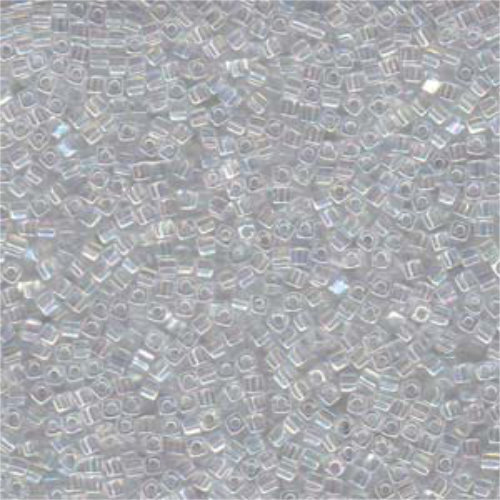 Miyuki 1.8mm (SB18) Square Bead - SB18-250 - Crystal AB - 100gm Bag