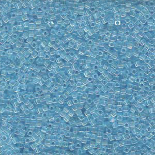 Miyuki 1.8mm (SB18) Square Bead - SB18-260 - Transparent Aqua AB - 100gm Bag