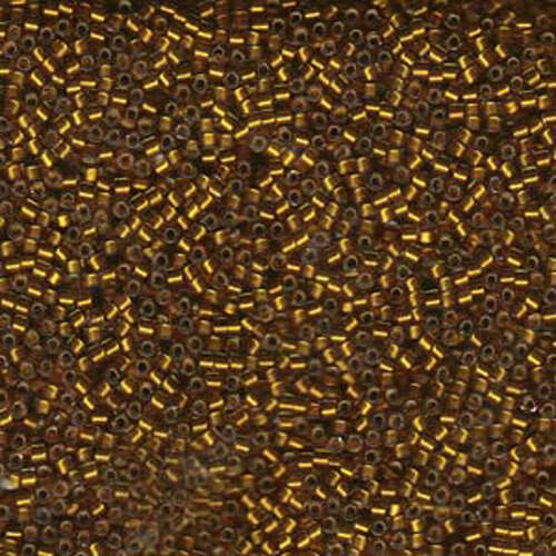 Miyuki 11/0 Delica Bead - DB1681 - Silver Lined Glazed Dark Saffron - 50gm Bag