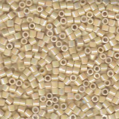 Miyuki 8/0 Delica Bead - DBL-0157 - Opaque Cream AB - 50gm Bag