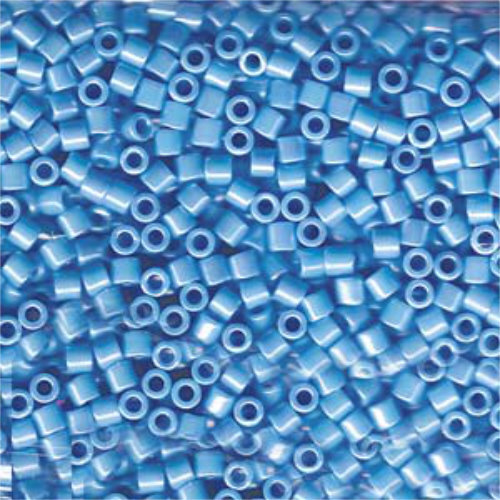 Miyuki 8/0 Delica Bead - DBL-0164 - Opaque Light Blue AB - 100gm Bag