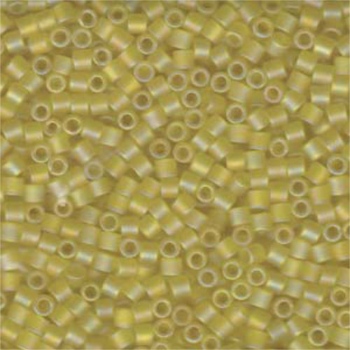 Miyuki 8/0 Delica Bead - DBL-0854 - Matte Transparent Pale Yellow AB - 50gm Bag
