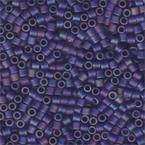 Miyuki 8/0 Delica Bead - DBL-0864 - Matte Transparent Cobalt AB - 50gm Bag