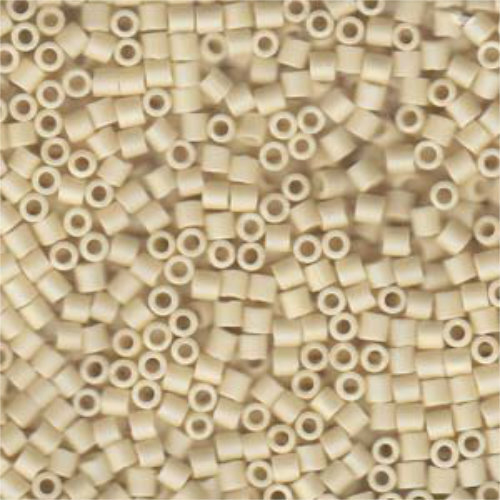 Miyuki 8/0 Delica Bead - DBL-0883 - Matte Opaque Cream AB - 50gm Bag