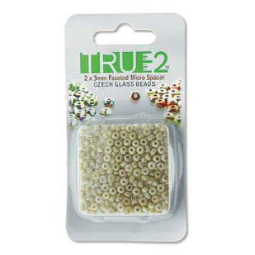 Faceted Micro Spacers 2mm x 3mm - Honey Drizzle - 6gm Card - FPMS2302010-65401