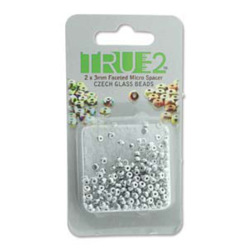 Faceted Micro Spacers 2mm x 3mm - Full Labrador - 6gm Card - FPMS2300030-27000
