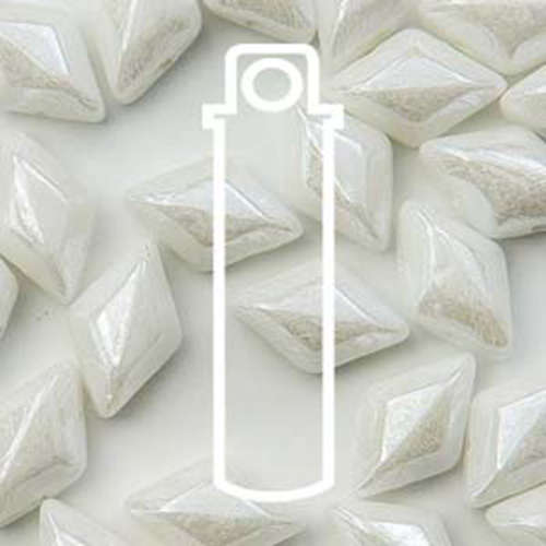 Gem Duo 8mm x 5mm - GD8503000-14400 - Chalk White Luster - 8gm Tube