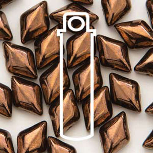 Gem Duo 8mm x 5mm - GD8523980-14415 - Jet Bronze - 8gm Tube