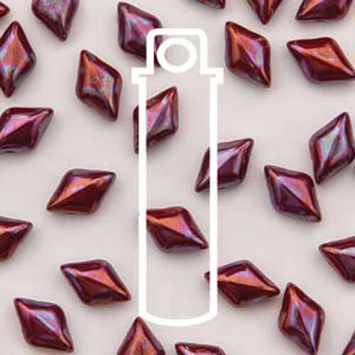 Gem Duo 8mm x 5mm - GD8593200-15001 - Coral Red Nebula - 8gm Tube
