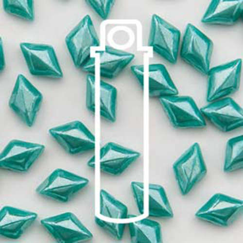 Gem Duo 8mm x 5mm - GD8563130-14400 - Turquoise Green Luster - 8gm Tube