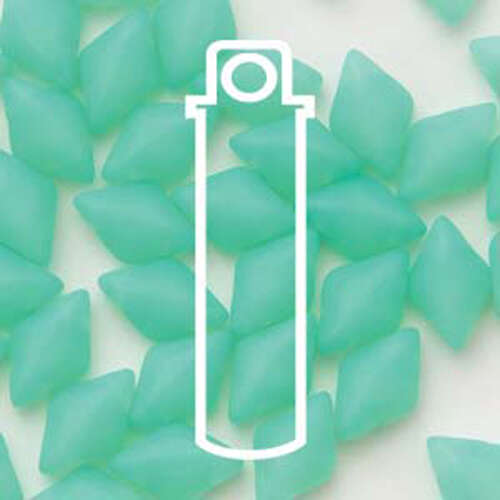 Gem Duo 8mm x 5mm - GD8561100-84110 - Matte Green Aqua Opal - 8gm Tube