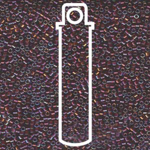 Miyuki 11/0 Delica Bead - DB1694 - Silver Lined Dark Cranberry AB - 7.2gm Tube