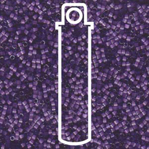Miyuki 11/0 Delica Bead - DB1810 - Dyed Purple Silk Satin - 6.8gm Tube