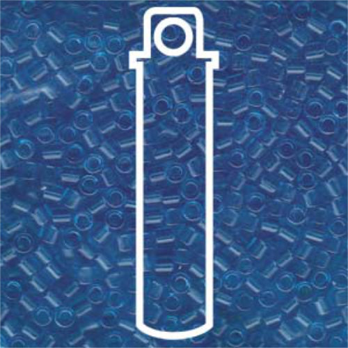 Miyuki 8/0 Delica Bead - DBL-0706 - Transparent Aquamarine - 6.8gm Tube