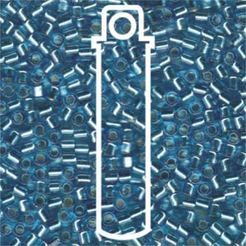 Miyuki 8/0 Delica Bead - DBL-0044 - Silver Lined Light Blue - 6.8gm Tube