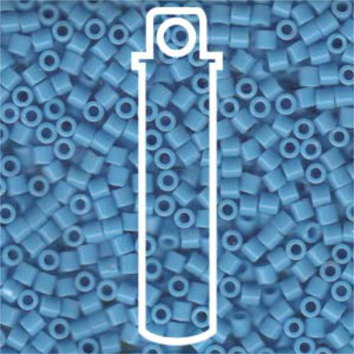 Miyuki 8/0 Delica Bead - DBL-0725 - Opaque Light Blue - 6.8gm Tube