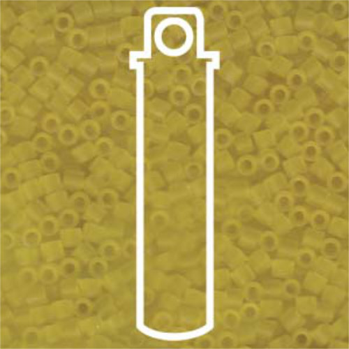 Miyuki 8/0 Delica Bead - DBL-0743 - Matte Transparent Yellow - 6.8gm Tube