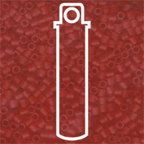 Miyuki 8/0 Delica Bead - DBL-0745 - Matte Transparent Light Red - 6.8gm Tube