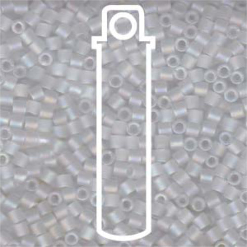 Miyuki 8/0 Delica Bead - DBL-0851 - Matte Crystal AB - 6.8gm Tube