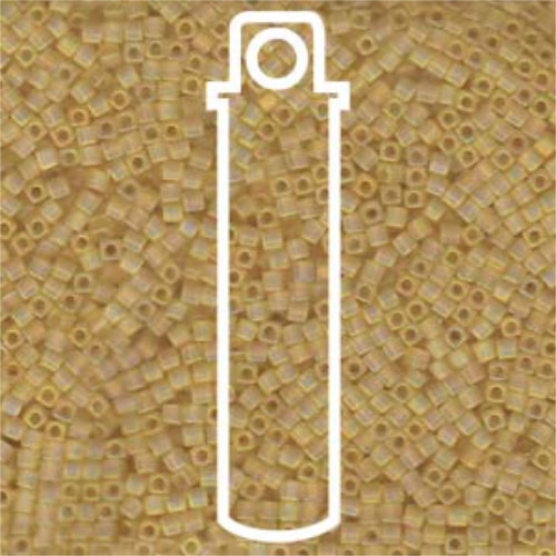 Miyuki 1.8mm (SB18) Square Bead - SB18-132FR - Matte Transparent Light Topaz - 8.2gm Tube