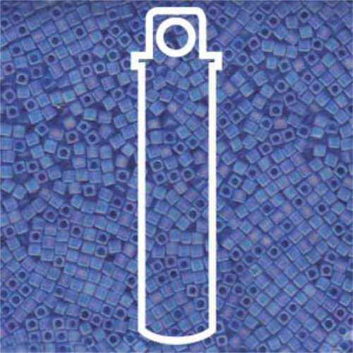 Miyuki 1.8mm (SB18) Square Bead - SB18-150FR - Matte Transparent Sapphire AB - 8.2gm Tube