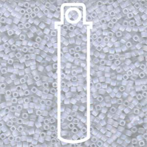 Miyuki 1.8mm (SB18) Square Bead - SB18-131FR - Matte Crystal AB - 8.2gm Tube